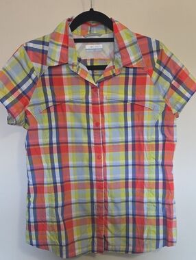Columbia Sun Shade Short-Sleeve Button-Up Shirt for Women- Multicolor